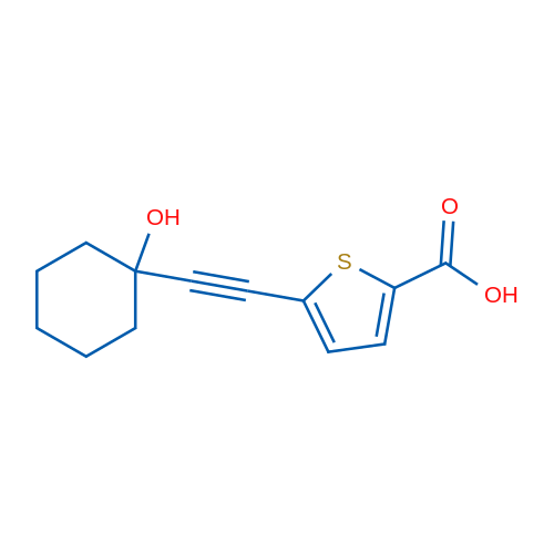 5-((1-Hydroxycyclohexyl)ethynyl)thiophene-2-carboxylic acid 1g