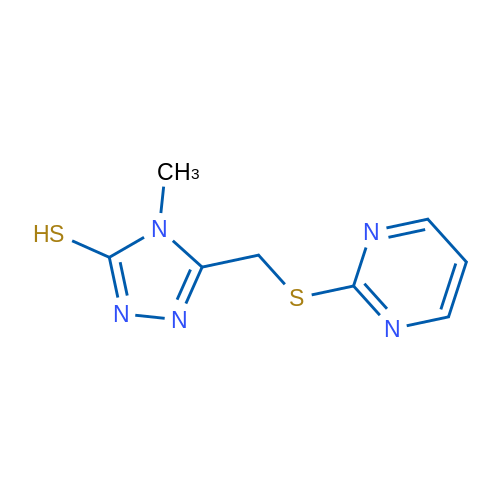 4-methyl-5-[(pyrimidin-2-ylthio)methyl]-4{H}-1,2,4-triazole-3-thiol 1g