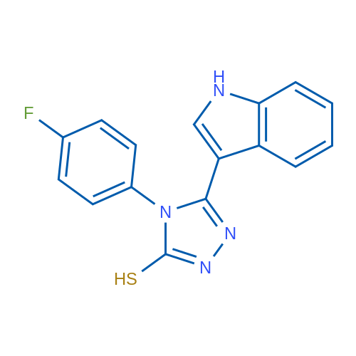 4-(4-fluorophenyl)-5-(1{H}-indol-3-yl)-4{H}-1,2,4-triazole-3-thiol 250mg