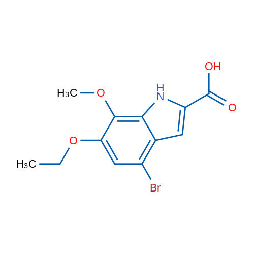 4-BRomo-6-ethoxy-7-methoxy-1h-indole-2-carboxylic acid 1g