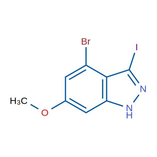 4-Bromo-3-iodo-6-methoxy-1H-indazole 1g