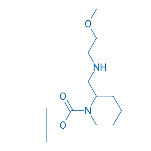 tert-Butyl 2-(((2-methoxyethyl)amino)methyl)piperidine-1-carboxylate 250mg