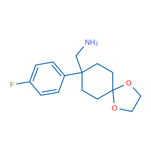 (8-(4-Fluorophenyl)-1,4-dioxaspiro[4.5]decan-8-yl)methanamine 250mg