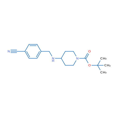 tert-Butyl 4-((4-cyanobenzyl)amino)piperidine-1-carboxylate 1g