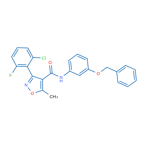N-[3-(Benzyloxy)phenyl]-3-(2-chloro-6-fluorophenyl)-5-methyl-1,2-oxazole-4-carboxamide 1g