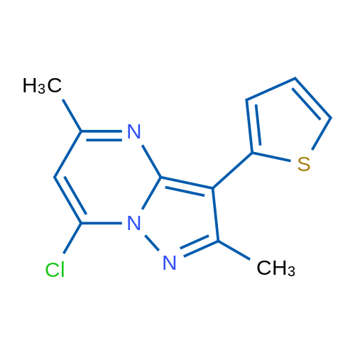 7-Chloro-2,5-dimethyl-3-(thiophen-2-yl)pyrazolo[1,5-a]pyrimidine 1g