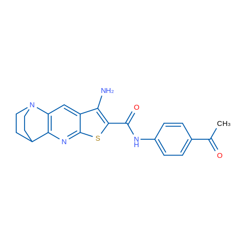 N-(4-Acetylphenyl)-5-amino-7-thia-1,9-diazatetracyclo[9.2.2.0^{2,10}.0^{4,8}]pentadeca-2(10),3,5,8-tetraene-6-carboxamide 1g