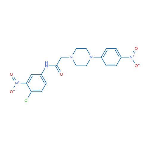 N-(4-Chloro-3-nitrophenyl)-2-[4-(4-nitrophenyl)piperazin-1-yl]acetamide 1g