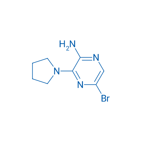 2-Amino-5-bromo-3-pyrrolidin-1-ylpyrazine 250mg