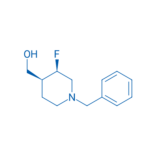 Rel-((3R,4S)-1-benzyl-3-fluoropiperidin-4-yl)methanol 250mg