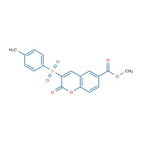 Methyl 3-(4-methylbenzenesulfonyl)-2-oxo-2H-chromene-6-carboxylate 1g