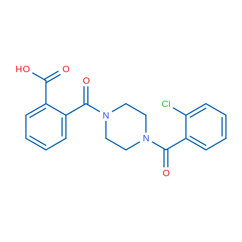 2-{[4-(2-Chlorobenzoyl)piperazin-1-yl]carbonyl}benzoic acid 5g