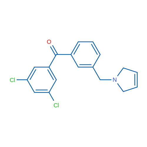 (3,5-Dichlorophenyl)(3-((2,5-dihydro-1H-pyrrol-1-yl)methyl)phenyl)methanone 1g