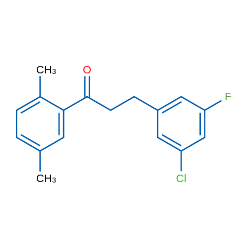 3-(3-Chloro-5-fluorophenyl)-2',5'-dimethylpropiophenone 1g