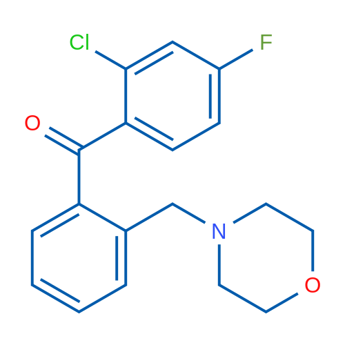2-Chloro-4-fluoro-2'-morpholinomethyl benzophenone 1g