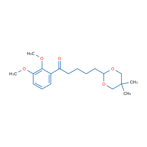 2',3'-Dimethoxy-5-(5,5-dimethyl-1,3-dioxan-2-yl)valerophenone 1g