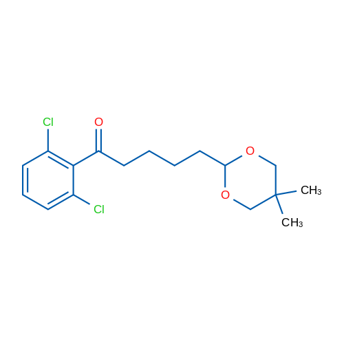 2',6'-Dichloro-5-(5,5-dimethyl-1,3-dioxan-2-yl)valerophenone 1g