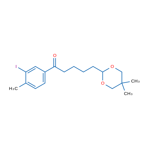 5-(5,5-Dimethyl-1,3-dioxan-2-yl)-3'-iodo-4'-methylvalerophenone 1g