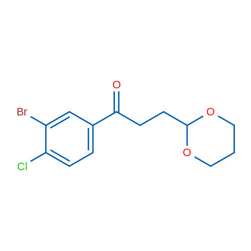 3'-Bromo-4'-chloro-3-(1,3-dioxan-2-yl)propiophenone 1g