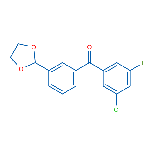 3-Chloro-3'-(1,3-dioxolan-2-yl)-5-fluorobenzophenone 1g