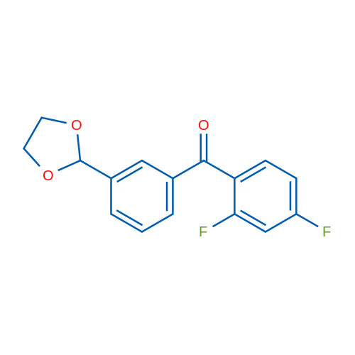 2,4-Difluoro-3'-(1,3-dioxolan-2-yl)benzophenone 1g