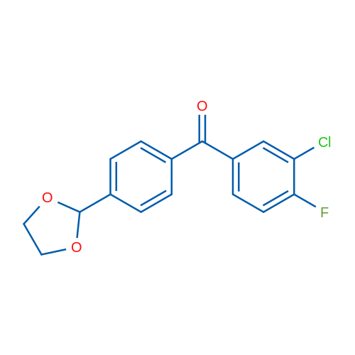 3-Chloro-4'-(1,3-dioxolan-2-yl)-4-fluorobenzophenone 1g