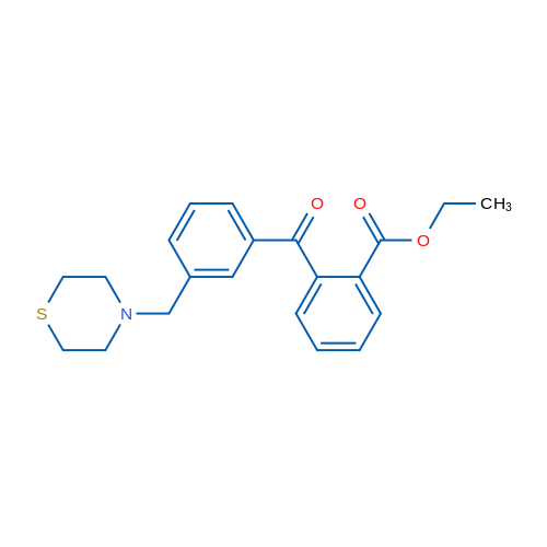 2-Carboethoxy-3'-thiomorpholinomethyl benzophenone 1g
