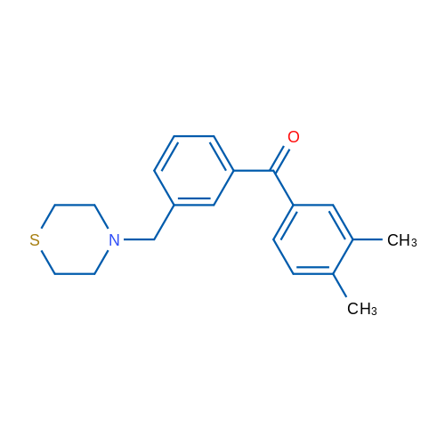 3,4-Dimethyl-3'-thiomorpholinomethyl benzophenone 1g