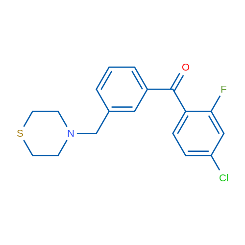 4-Chloro-2-fluoro-3'-thiomorpholinomethyl benzophenone 1g