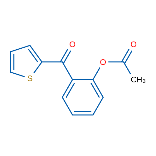 2-(2-Acetoxybenzoyl) thiophene 1g
