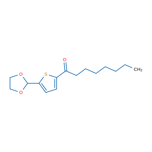 5-(1,3-Dioxolan-2-yl)-2-thienyl heptyl ketone 1g