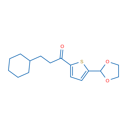 (2-Cyclohexyl)ethyl 5-(1,3-dioxolan-2-yl)-2-thienyl ketone 1g