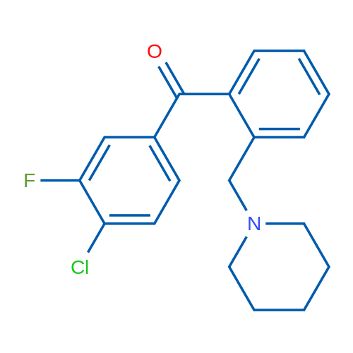4'-Chloro-3'-fluoro-2-piperidinomethyl benzophenone 1g