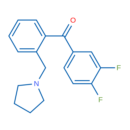 3,4-Difluoro-2'-pyrrolidinomethyl benzophenone 1g