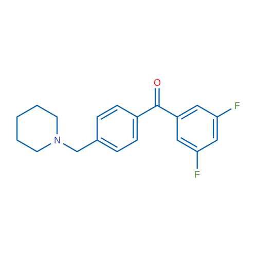 3,5-Difluoro-4'-piperidinomethyl benzophenone 1g