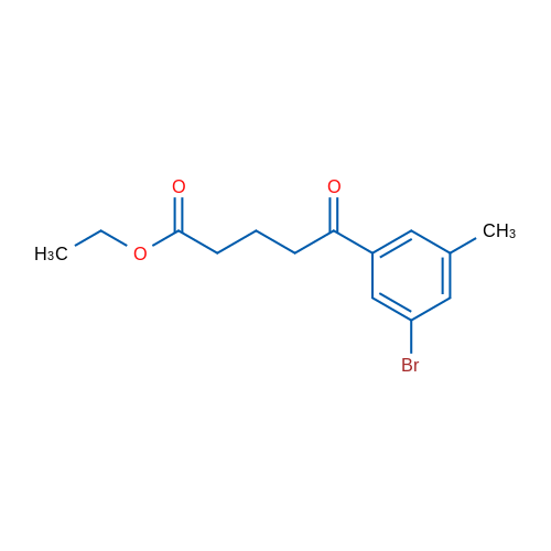 Ethyl 5-(3-bromo-5-methylphenyl)-5-oxovalerate 1g
