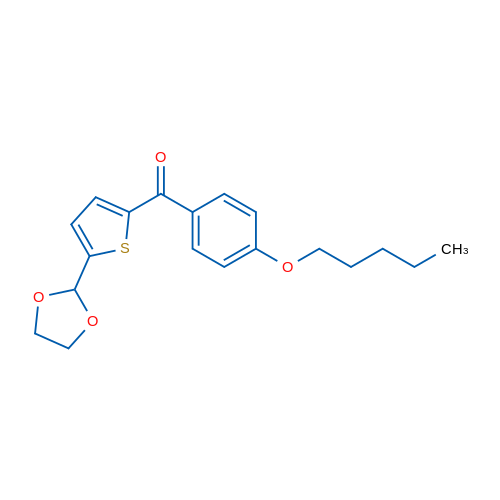 5-(1,3-Dioxolan-2-yl)-2-(4-pentyloxybenzoyl)thiophene 1g