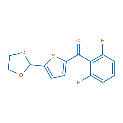 2-(2,6-Difluorobenzoyl)-5-(1,3-dioxolan-2-yl)thiophene 1g