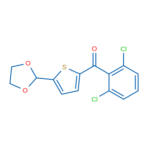 2-(2,6-Dichlorobenzoyl)-5-(1,3-dioxolan-2-yl)thiophene 1g