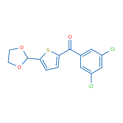 2-(3,5-Dichlorobenzoyl)-5-(1,3-dioxolan-2-yl)thiophene 1g