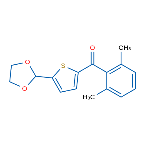 2-(2,6-Dimethylbenzoyl)-5-(1,3-dioxolan-2-yl)thiophene 1g