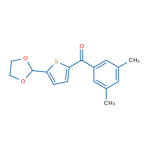 2-(3,5-Dimethylbenzoyl)-5-(1,3-dioxolan-2-yl)thiophene 1g