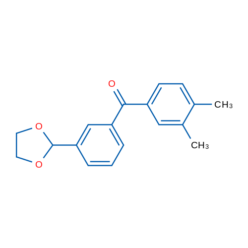 3,4-Dimethyl-3'-(1,3-dioxolan-2-yl)benzophenone 1g