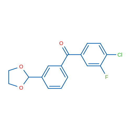 4-Chloro-3'-(1,3-dioxolan-2-yl)-3-fluorobenzophenone 1g
