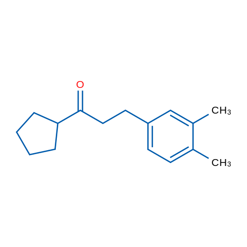 Cyclopentyl 2-(3,4-dimethylphenyl)ethyl ketone 1g
