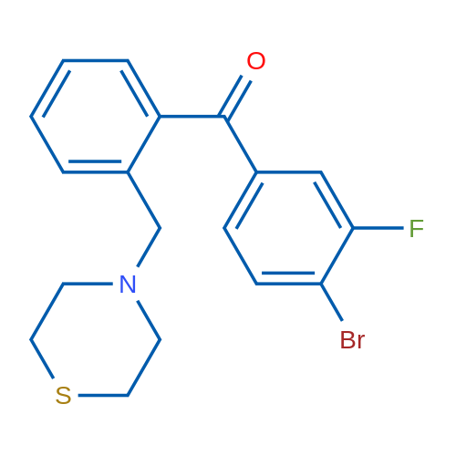 4-Bromo-3-fluoro-2'-thiomorpholinomethyl benzophenone 1g