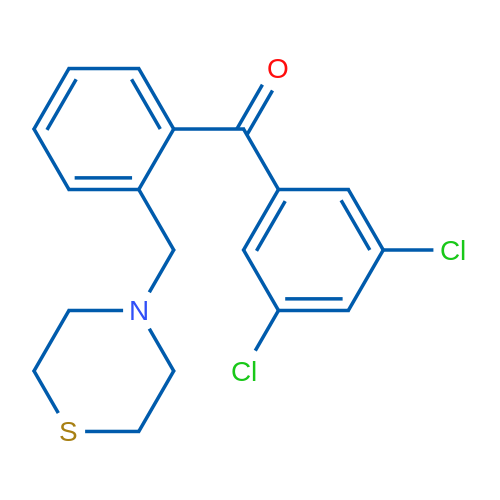 3,5-Dichloro-2'-thiomorpholinomethyl benzophenone 1g