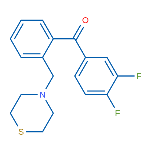 3,4-Difluoro-2'-thiomorpholinomethyl benzophenone 1g