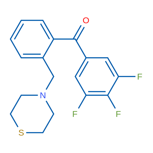 2'-Thiomorpholinomethyl-3,4,5-trifluorobenzophenone 1g