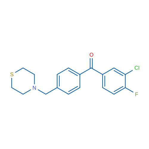3-Chloro-4-fluoro-4'-thiomorpholinomethyl benzophenone 1g